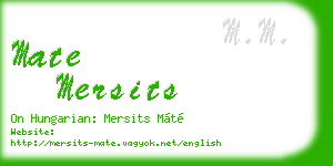 mate mersits business card