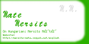 mate mersits business card